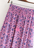 Boho Skirts in Paisley in Purple Iris For Women